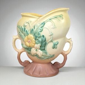 Vintage Hull Pottery Vase: Yellow Wildflower Art Pottery, 1940s